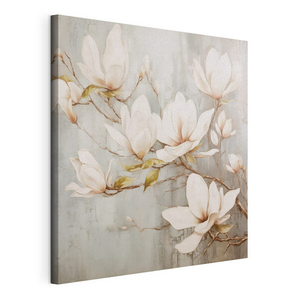 Gemälde mit Blumen an einer Wand Wandbilder Gemälde mit Blumen an einer Wand