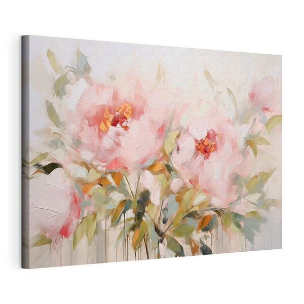 Wandbilder Malerei von rosa Blumen