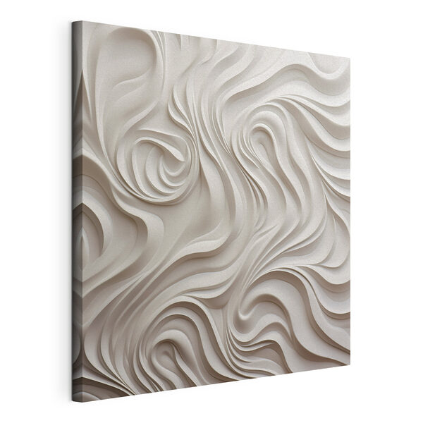 Weiße Wand mit gewellten Linien Wandbilder Weiße Wand mit gewellten Linien
