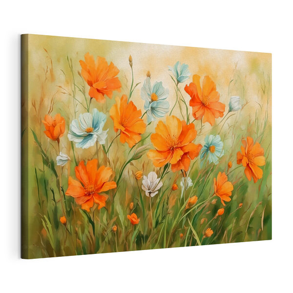 Wandbilder Malerei von orangefarbenen und weißen Blumen (Artikelnummer: s42916) Wandbilder Wandbilder Malerei von orangefarbenen und weißen Blumen (Artikelnummer: s42916)