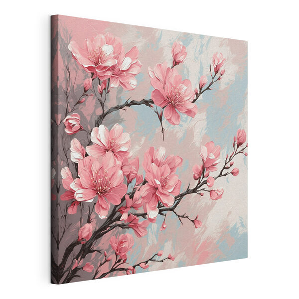 Wandbilder Malerei von rosa Blumen auf einem Zweig (Artikelnummer: s42918) Wandbilder Wandbilder Malerei von rosa Blumen auf einem Zweig (Artikelnummer: s42918)