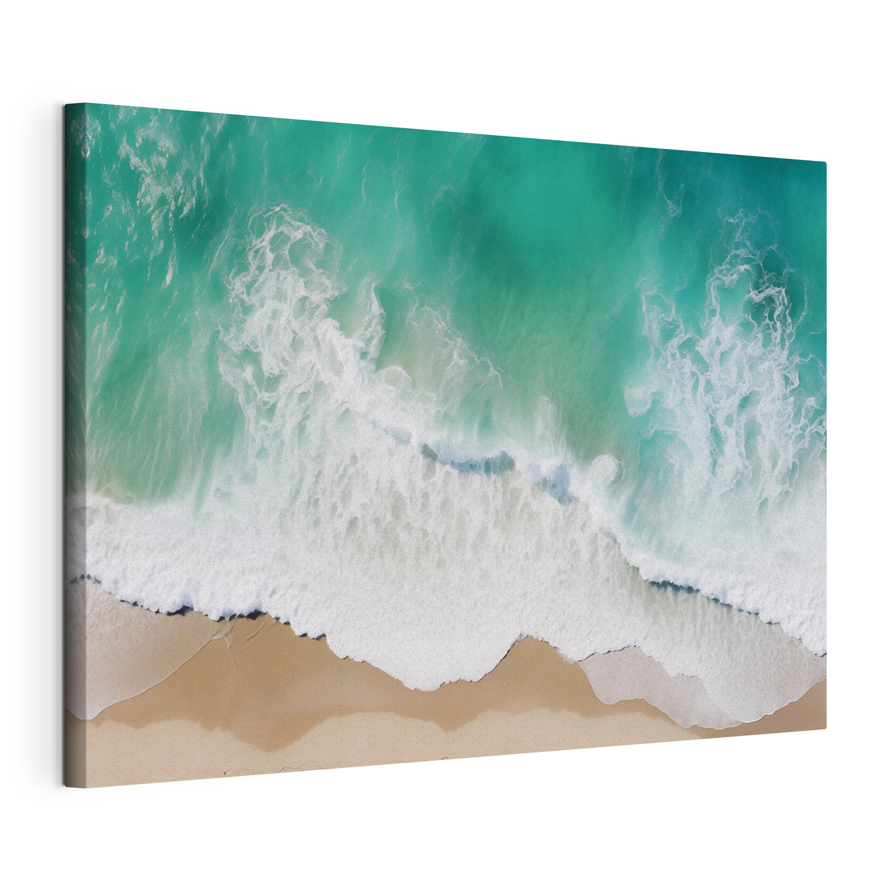Waves crashing on a beach