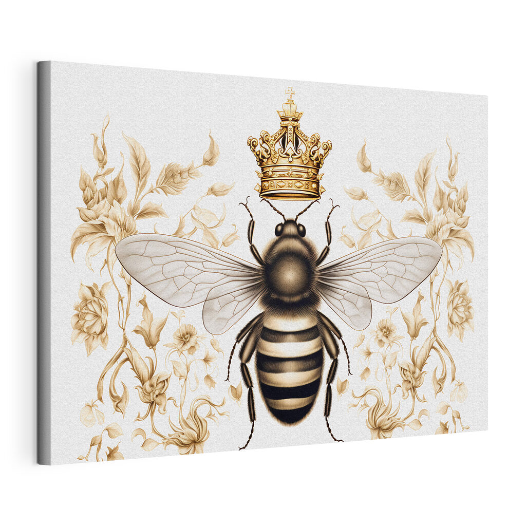 Bee with a crown on its head