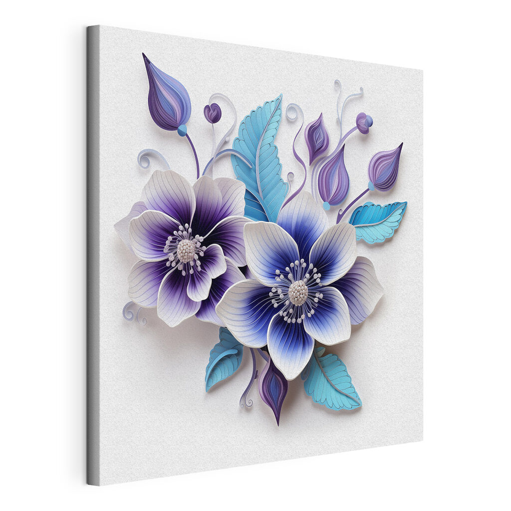 Blue and white flowers