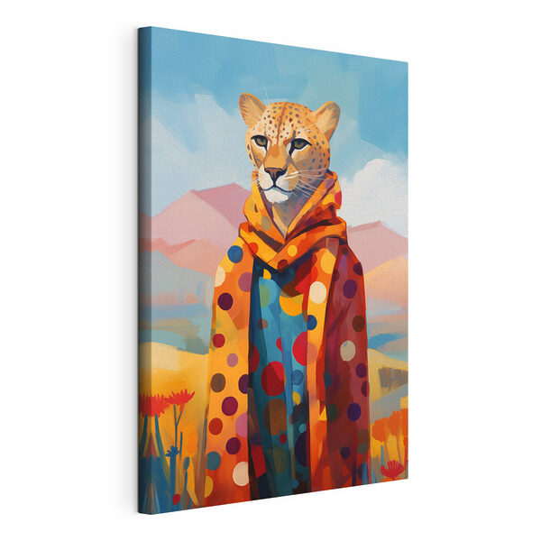 Wandbilder Gepard mit Kopftuch