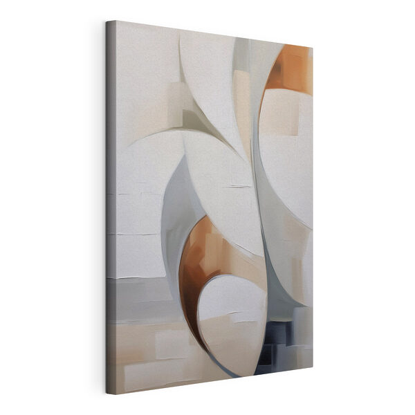 Wandbilder Weiße und braune Kunst