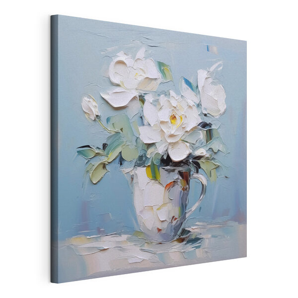 Painting of flowers in a cup Painting of flowers in a cup