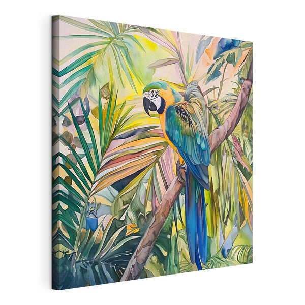 Wandbilder Wandbilder Bunter Vogel auf einem Baumzweig (Artikelnummer: s43306)