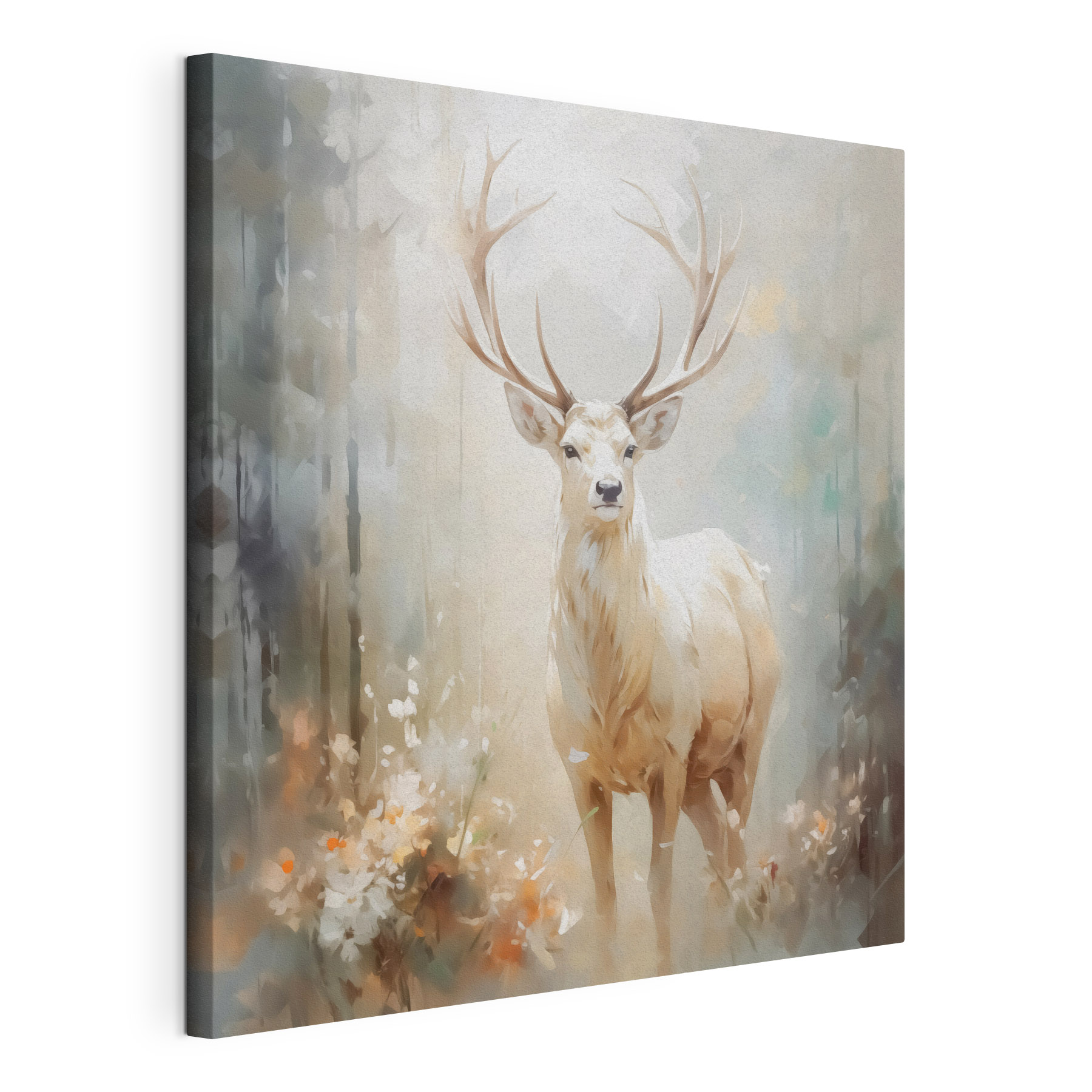 Painting of a deer with antlers Painting of a deer with antlers