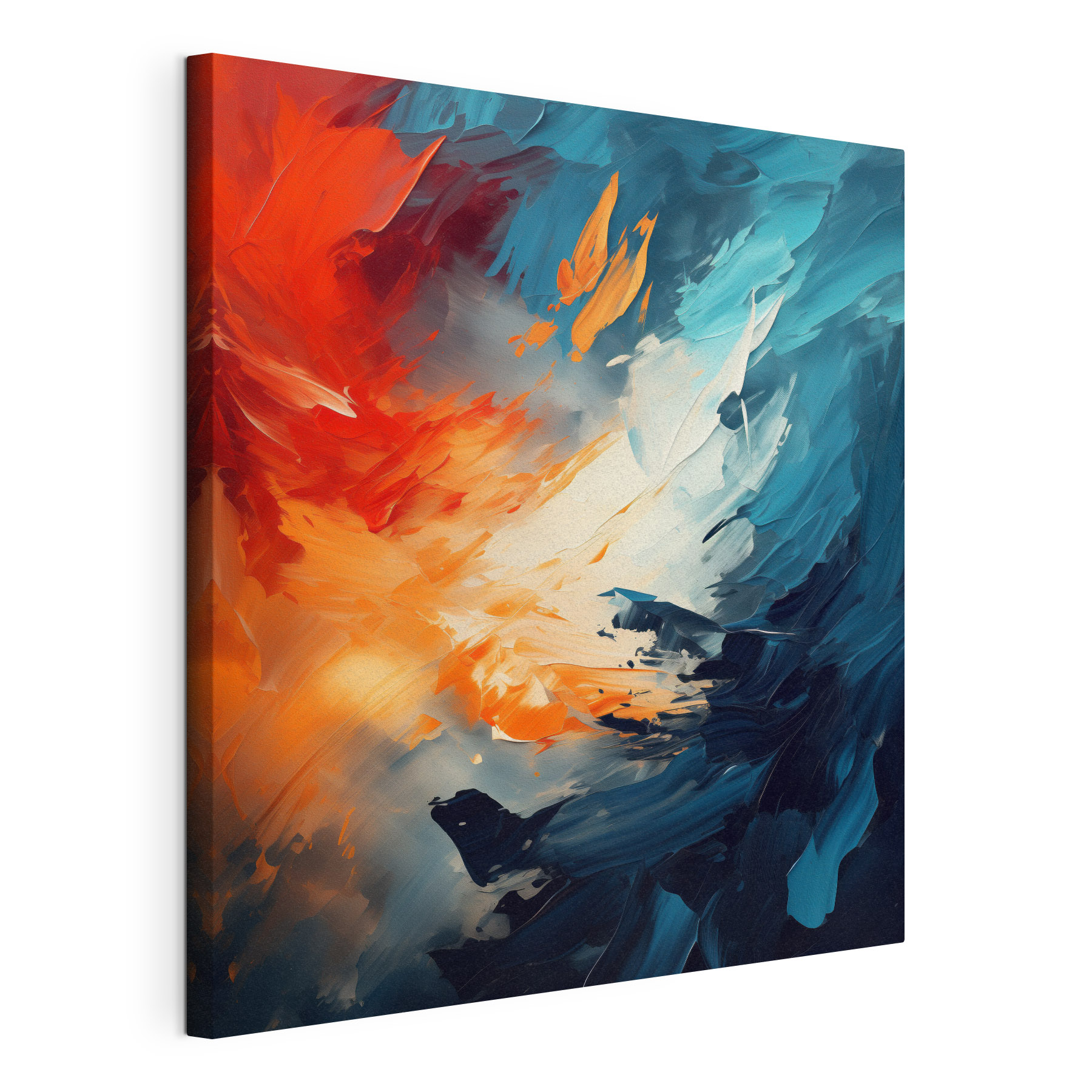 Painting of blue and orange colors Painting of blue and orange colors