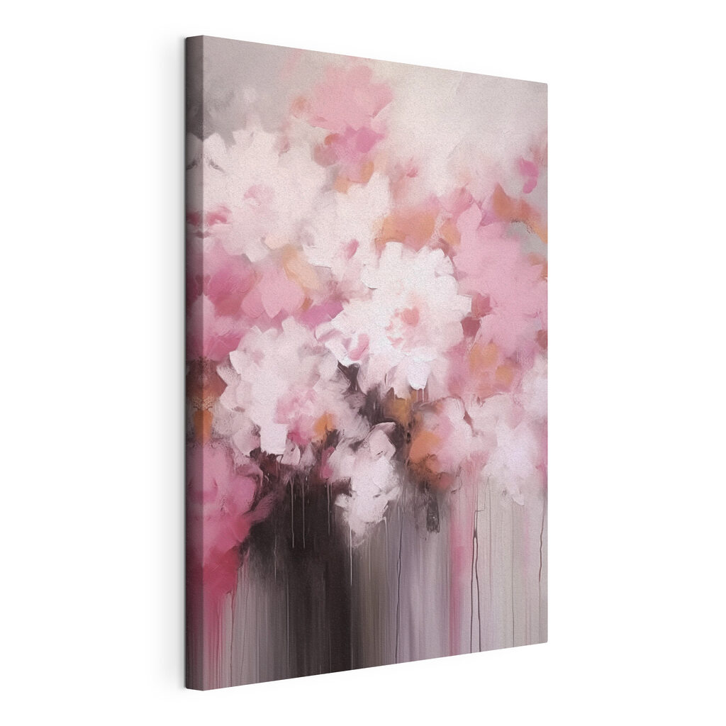 Painting of pink flowers