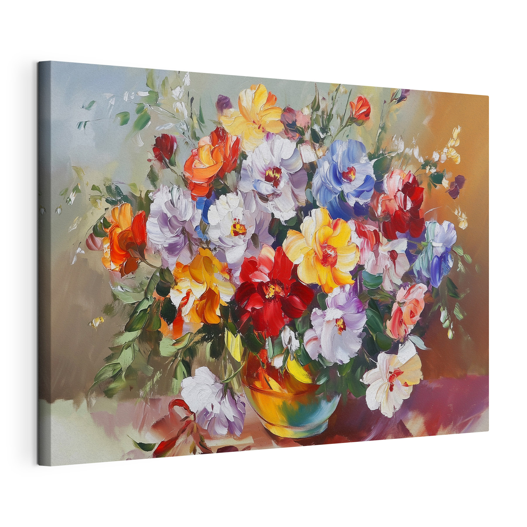 Painting of flowers in a vase Painting of flowers in a vase
