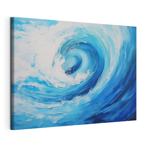 Wandbilder Blauer und weißer Wirbel