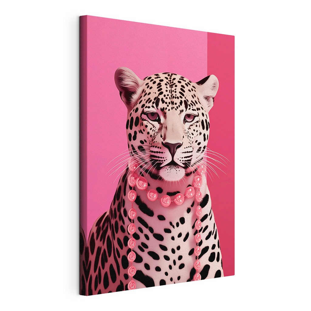 Leopard with a necklace