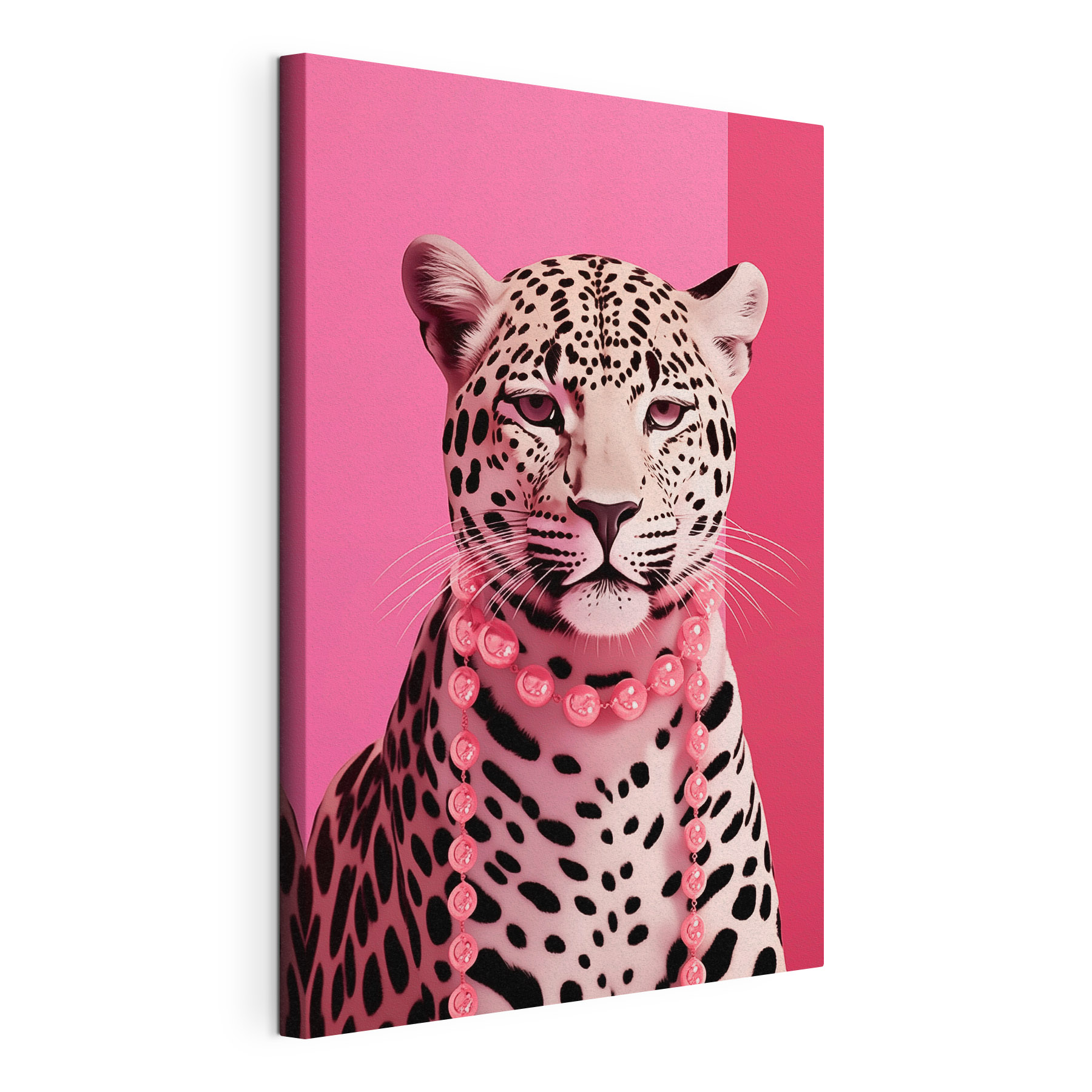 Leopard with a necklace