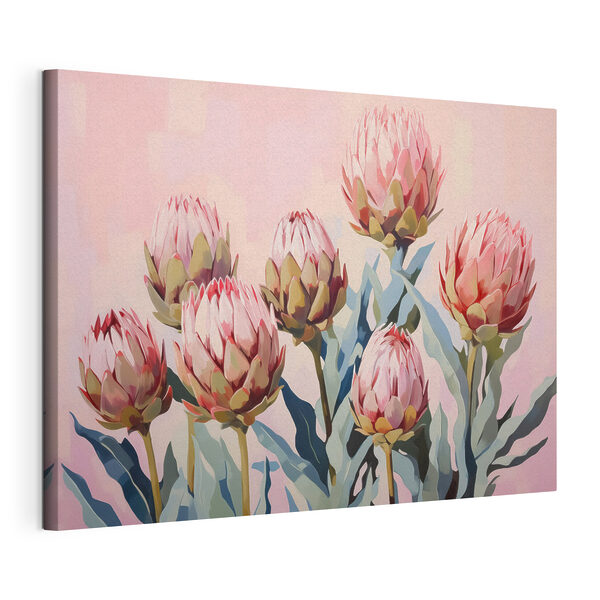 Wandbilder Gemälde von Blumen auf einem rosa Hintergrund (Artikelnummer: s44037) Wandbilder Wandbilder Gemälde von Blumen auf einem rosa Hintergrund (Artikelnummer: s44037)