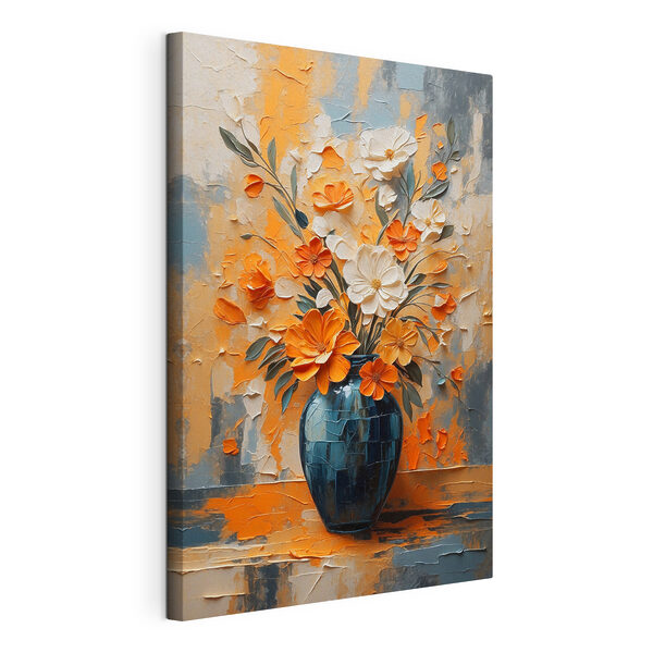 Wandbilder Gemälde von Blumen in einer Vase