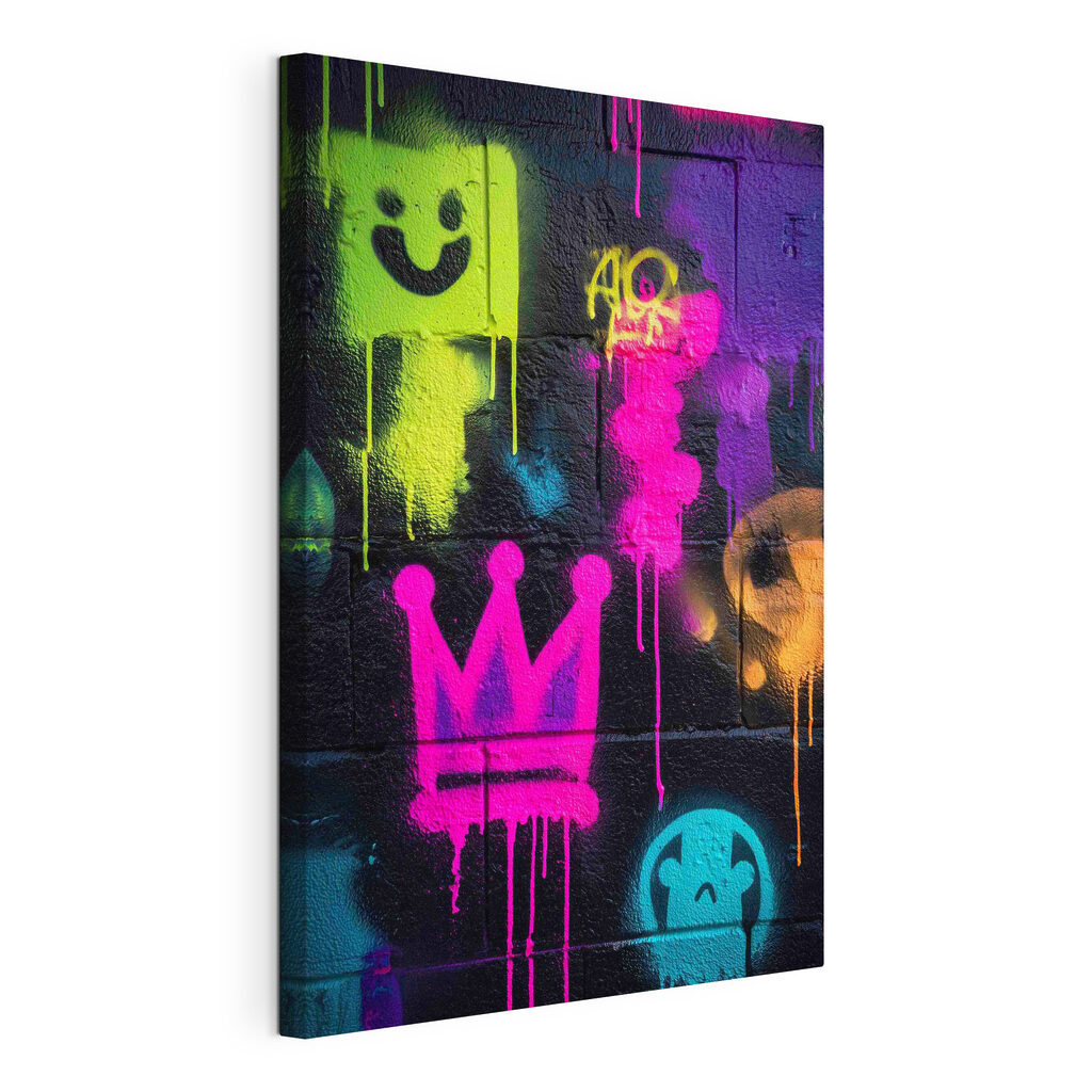 Wall with graffiti on it