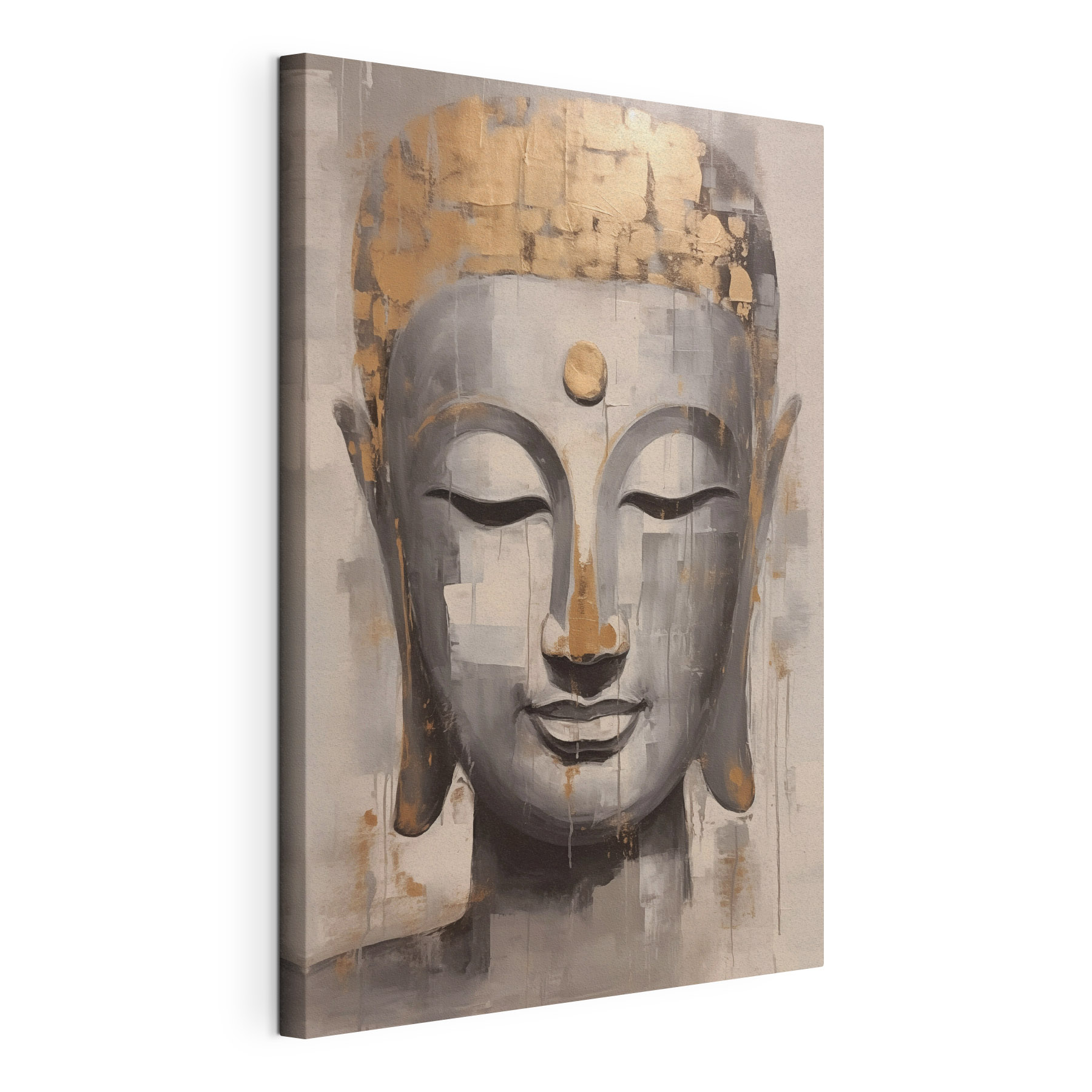 Painting of a buddha face Painting of a buddha face