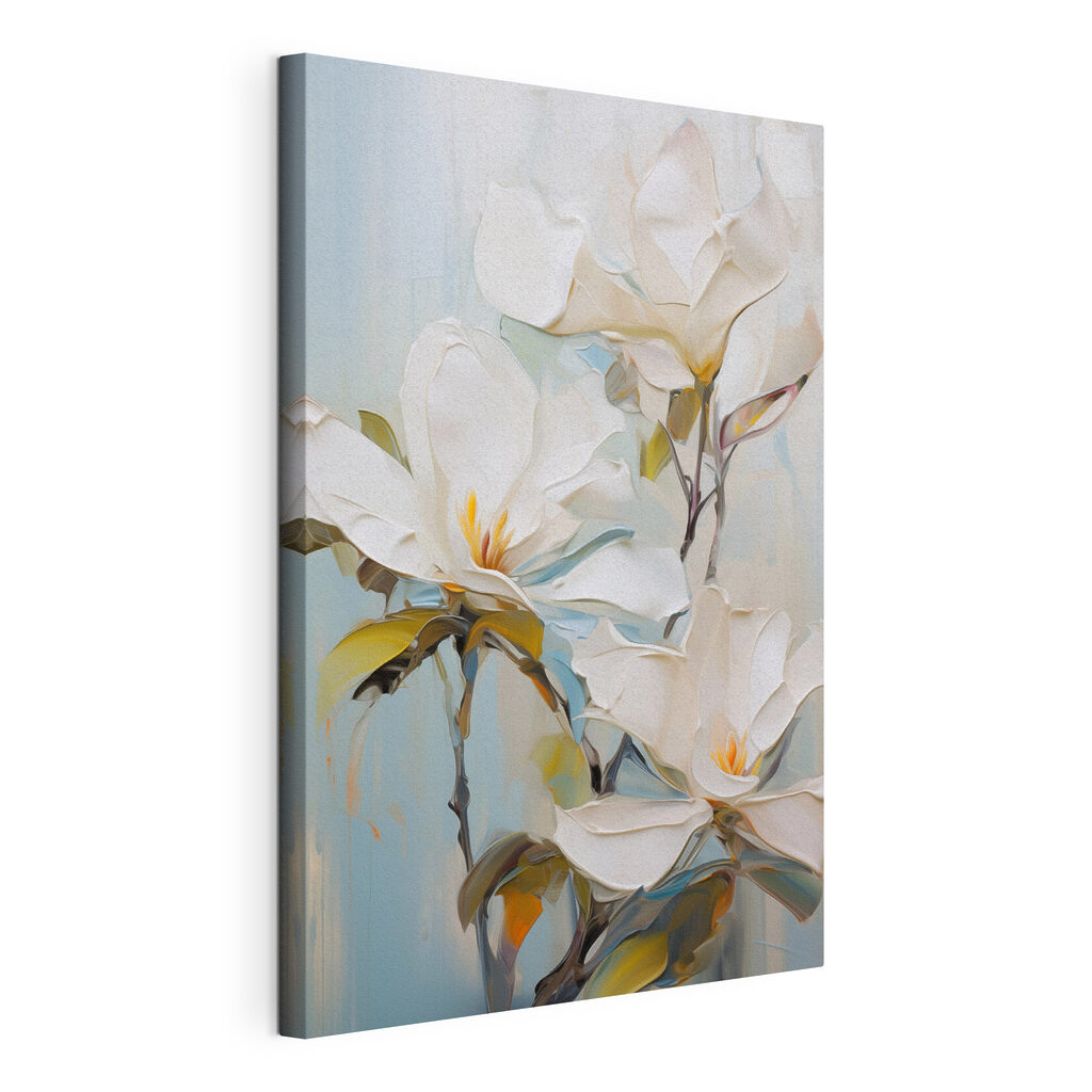 Painting of white flowers Painting of white flowers