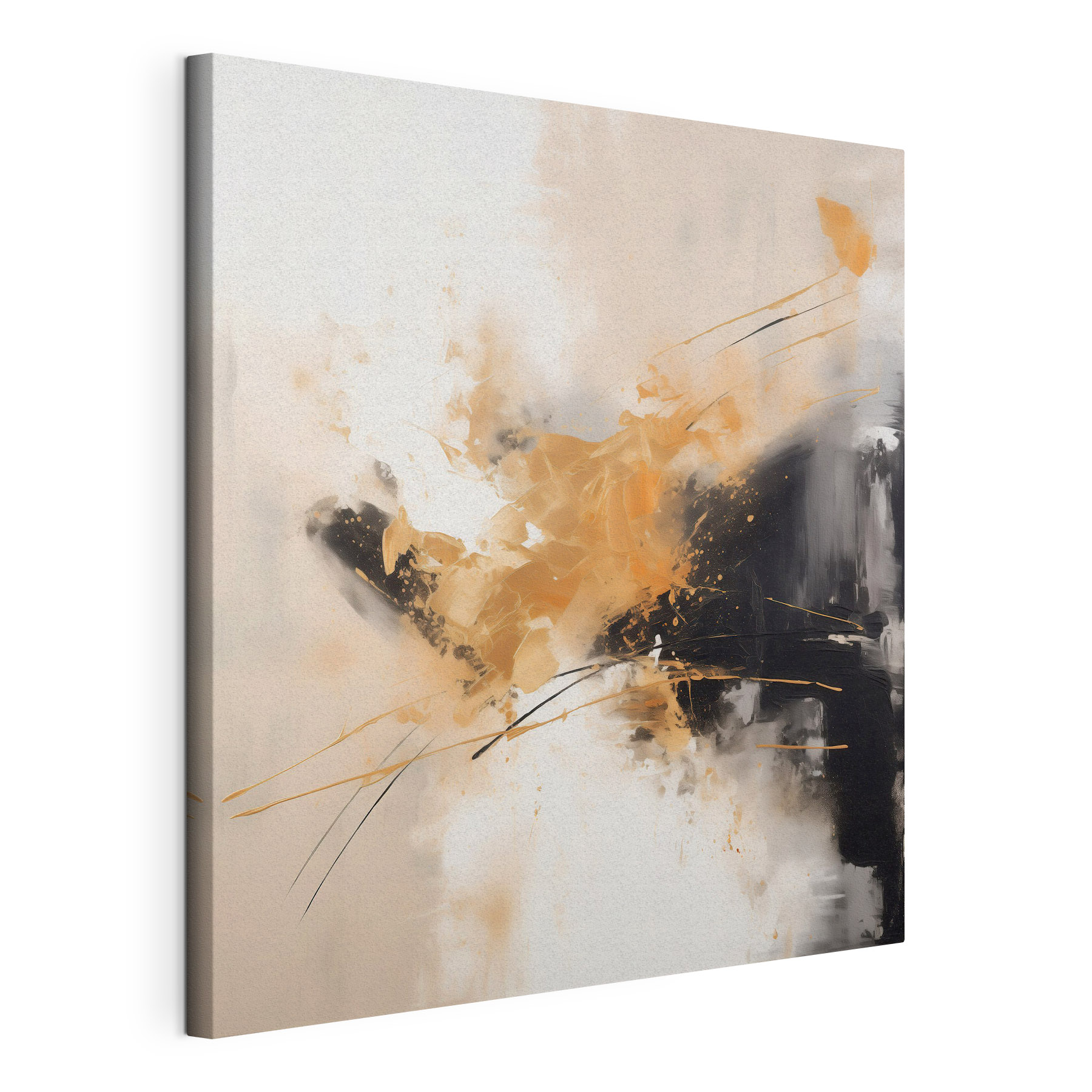 Painting of a black and white wall