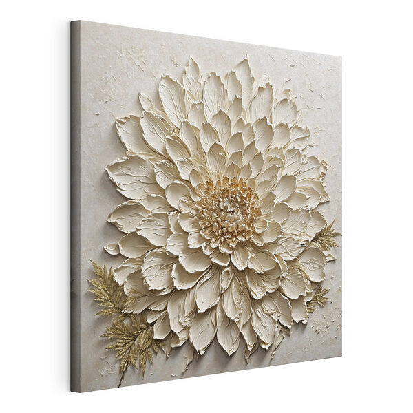 Wandbilder Wandbilder - Elegantes Kunstwerk mit Blumenrelief (Artikelnummer: s47259)