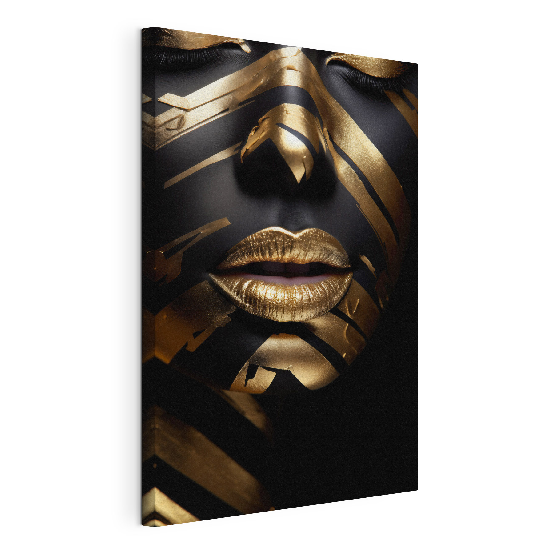 - Striking face art and bold lines - Striking face art and bold lines