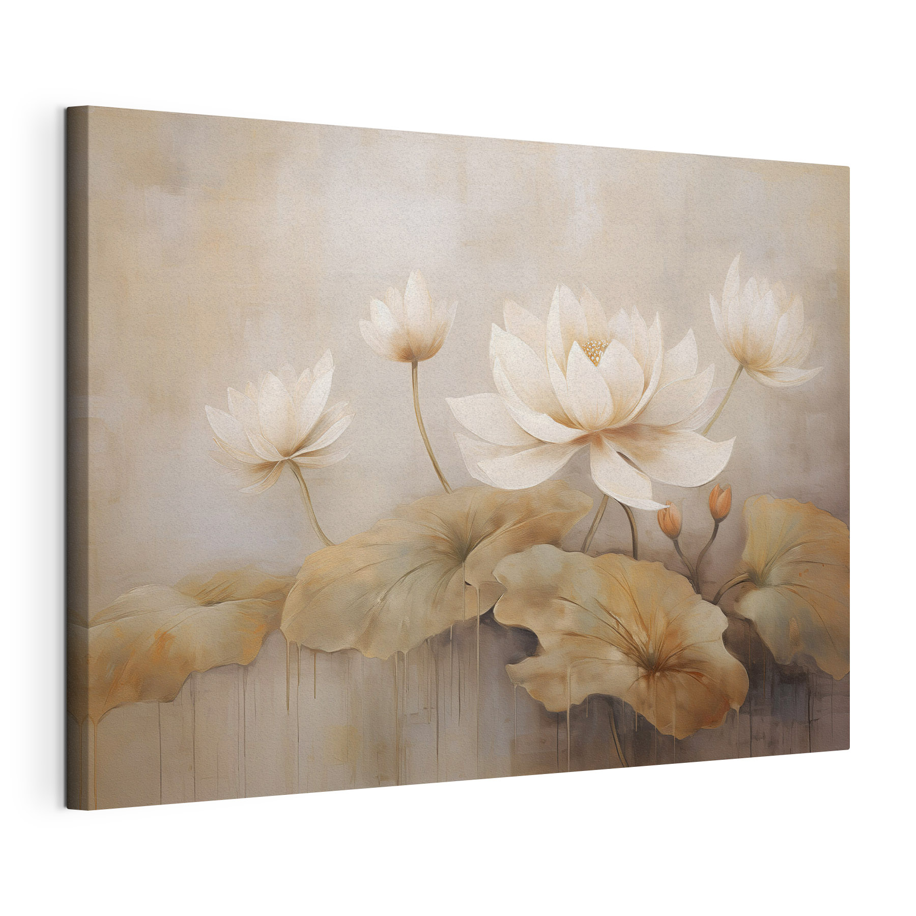 Painting of flowers and leaves