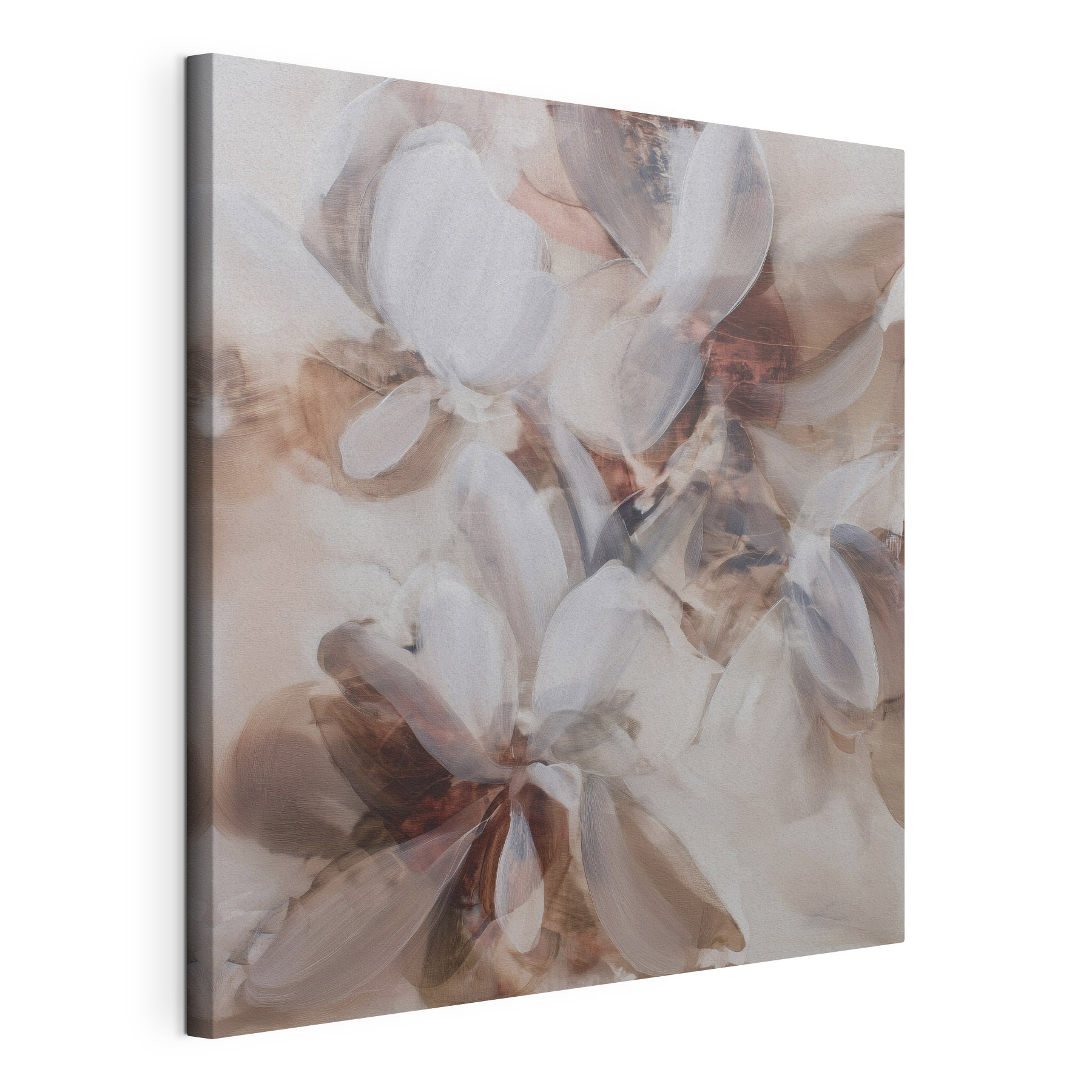 Painting of flowers on a white surface Painting of flowers on a white surface