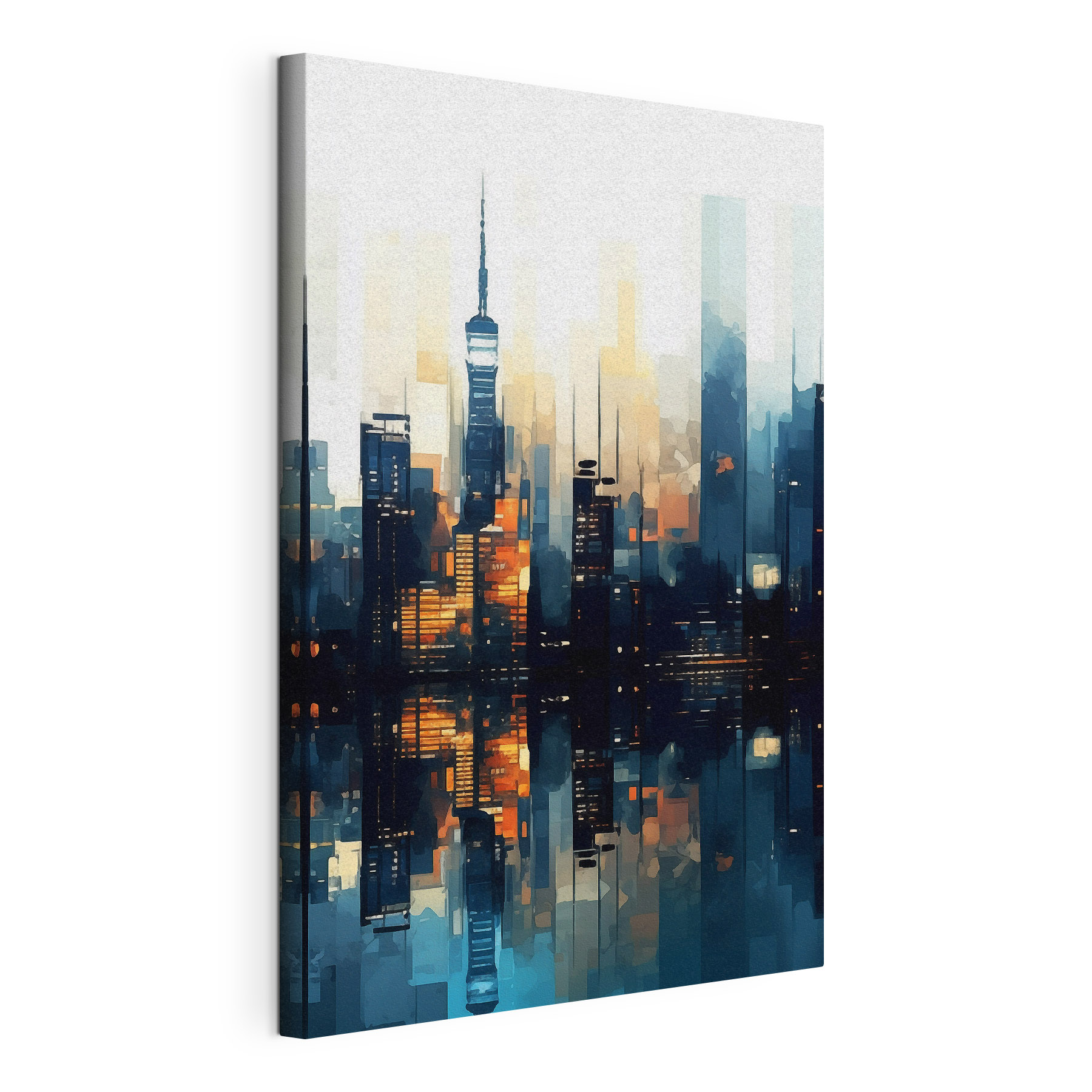 City skyline with a reflection of water City skyline with a reflection of water