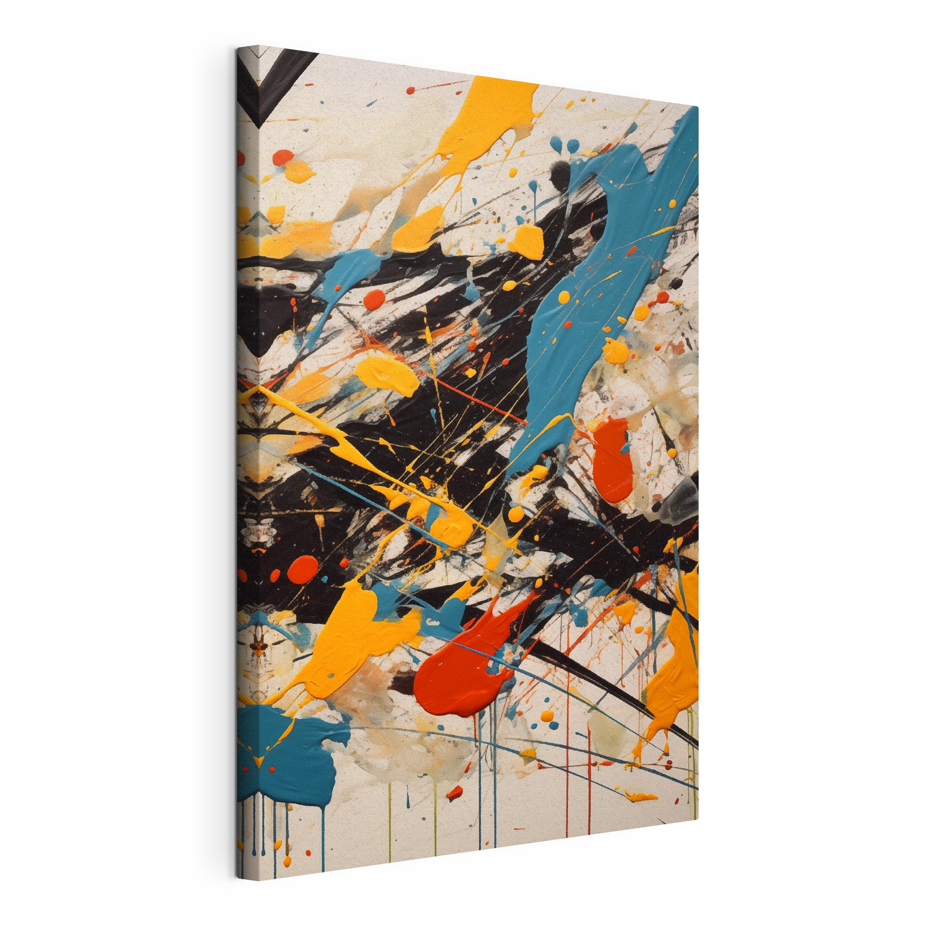 Vibrant splashes of color on canvas Vibrant splashes of color on canvas