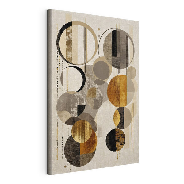 Wandbilder Wandbilder Dynamische Kreise in neutralen Farbtönen (Artikelnummer: s47766)
