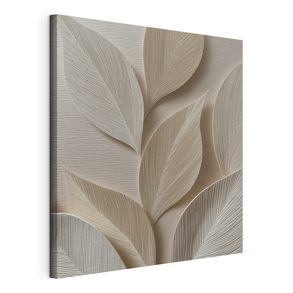 Elegant leaf patterns in neutral tones Elegant leaf patterns in neutral tones