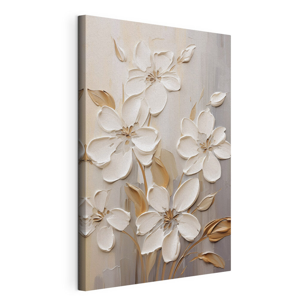 Painting of white flowers