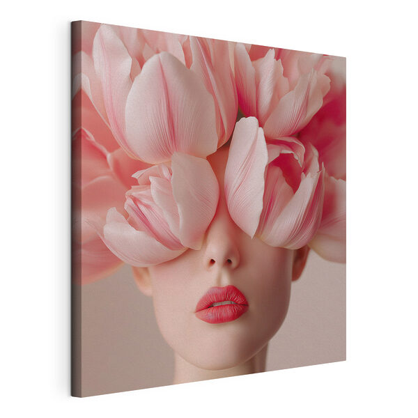 Wandbilder Wandbilder Frau mit rosa Blumen im Haar (Artikelnummer: s47920)