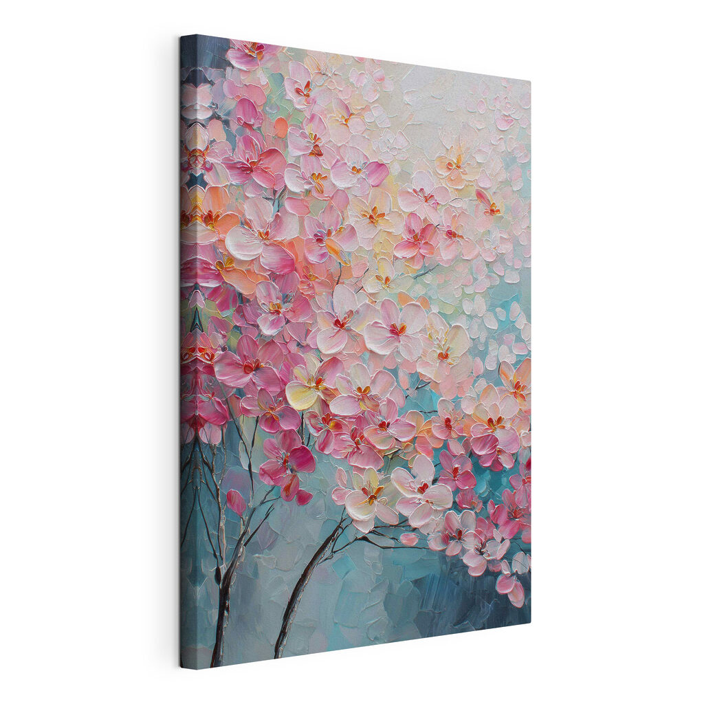 Painting of pink flowers Painting of pink flowers