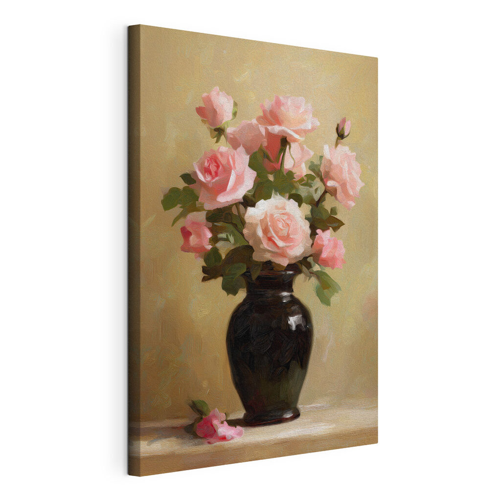 Vase with pink flowers Vase with pink flowers
