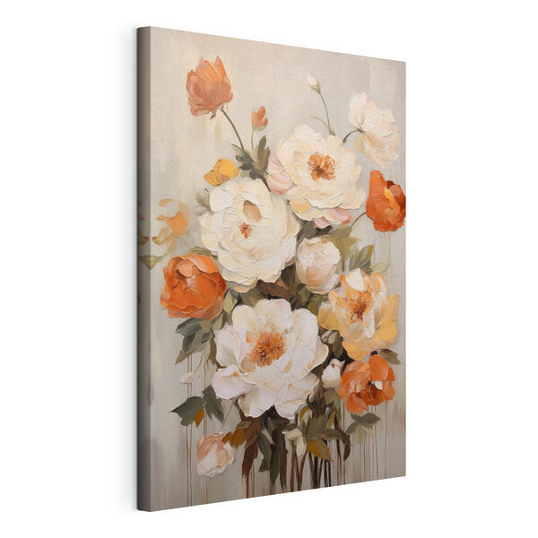 Wandbilder Wandbilder Blumenmalerei auf weißem Untergrund (Artikelnummer: s48135)