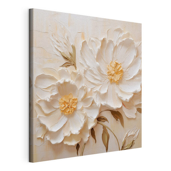 Wandbilder Weiße Blumen mit Blättern (Artikelnummer: s48146) Wandbilder Wandbilder Weiße Blumen mit Blättern (Artikelnummer: s48146)