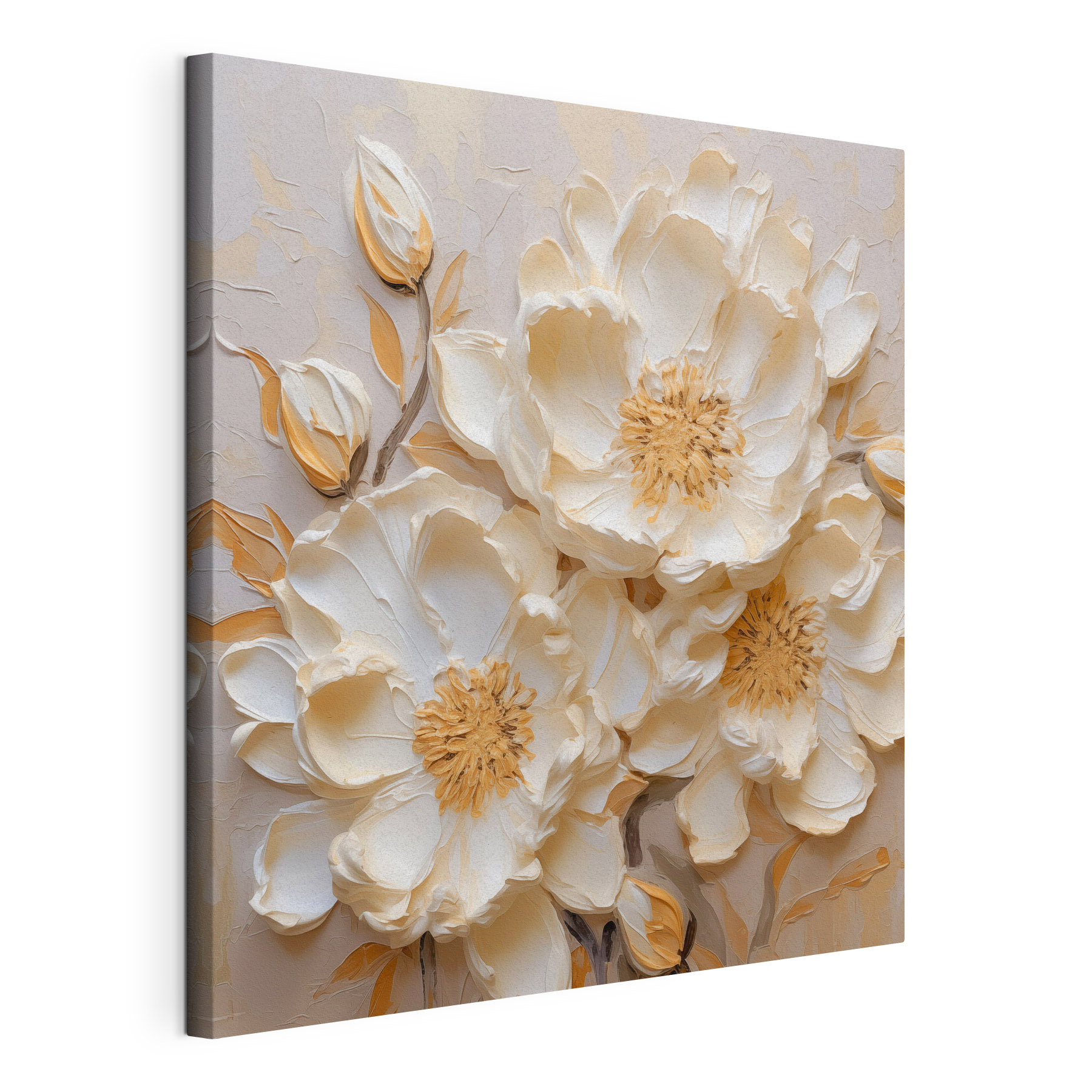 White flowers on a wall White flowers on a wall