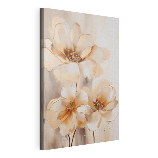 Wandbilder Wandbilder Blumenmalerei auf weißem Untergrund (Artikelnummer: s48157)