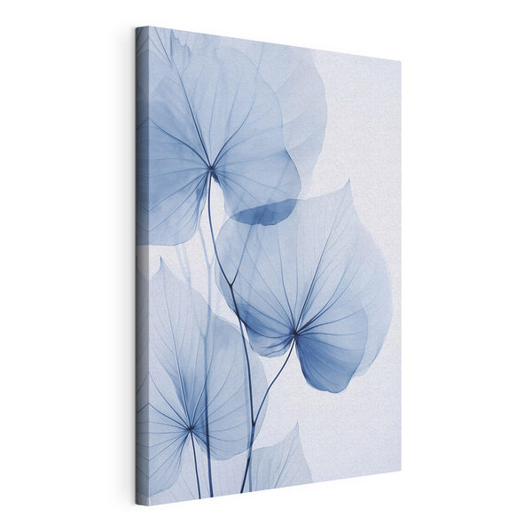 Wandbilder Wandbilder Zarte blaue Blätter auf hellem Hintergrund (Artikelnummer: s48164)