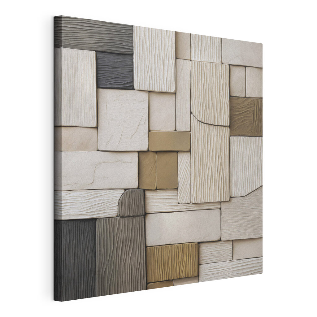 Wall of wood blocks Wall of wood blocks