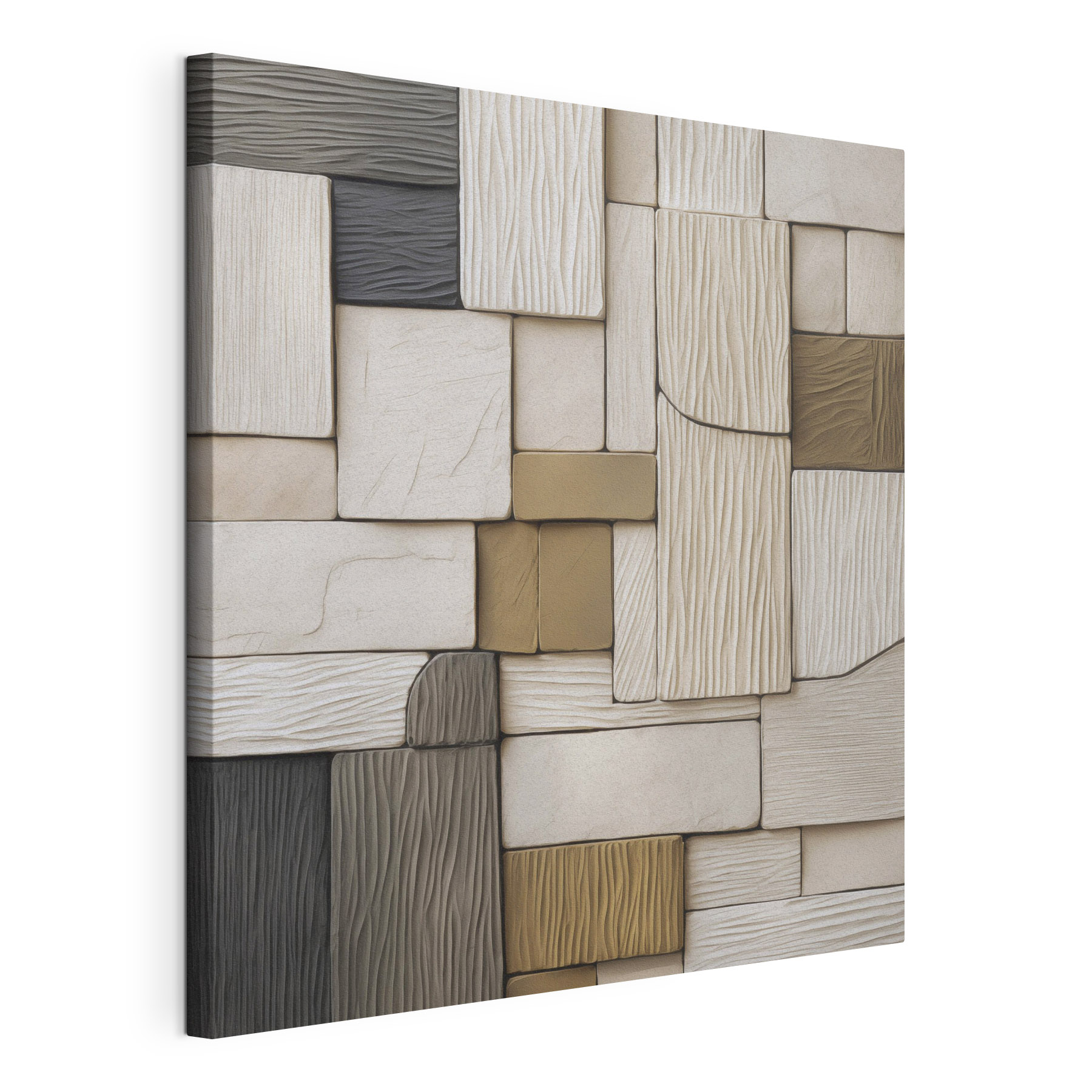 Wall of wood blocks Wall of wood blocks