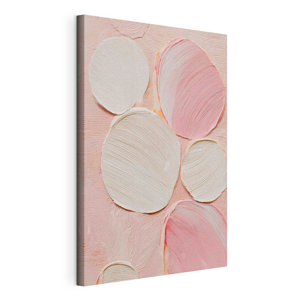 Group of white and pink circles Group of white and pink circles