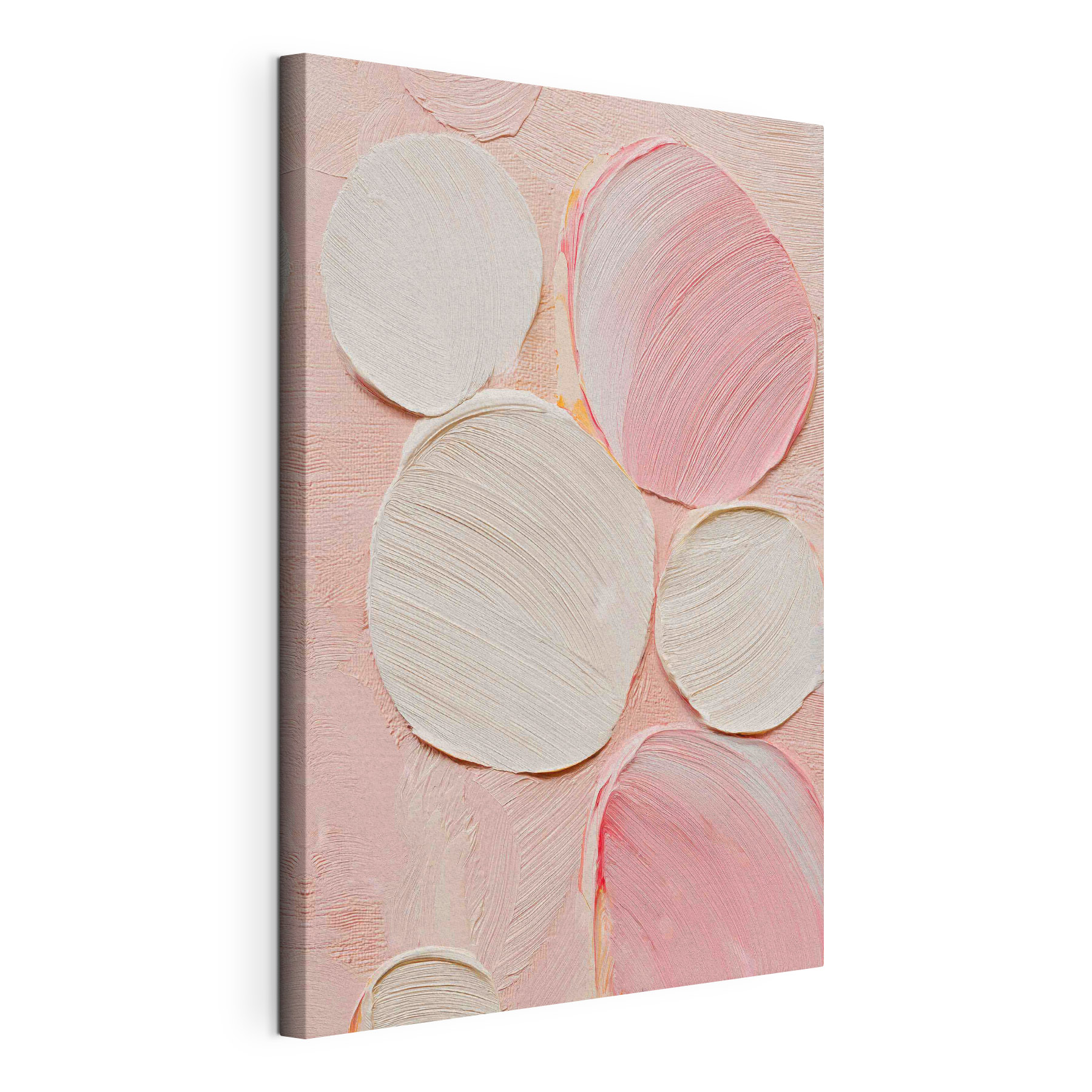 Group of white and pink circles Group of white and pink circles