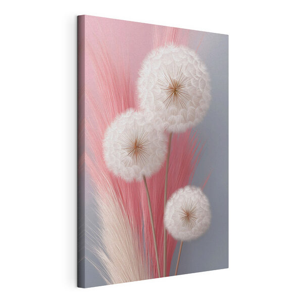 Wandbilder Wandbilder Gruppe weißer, flauschiger Blüten (Artikelnummer: s48278)