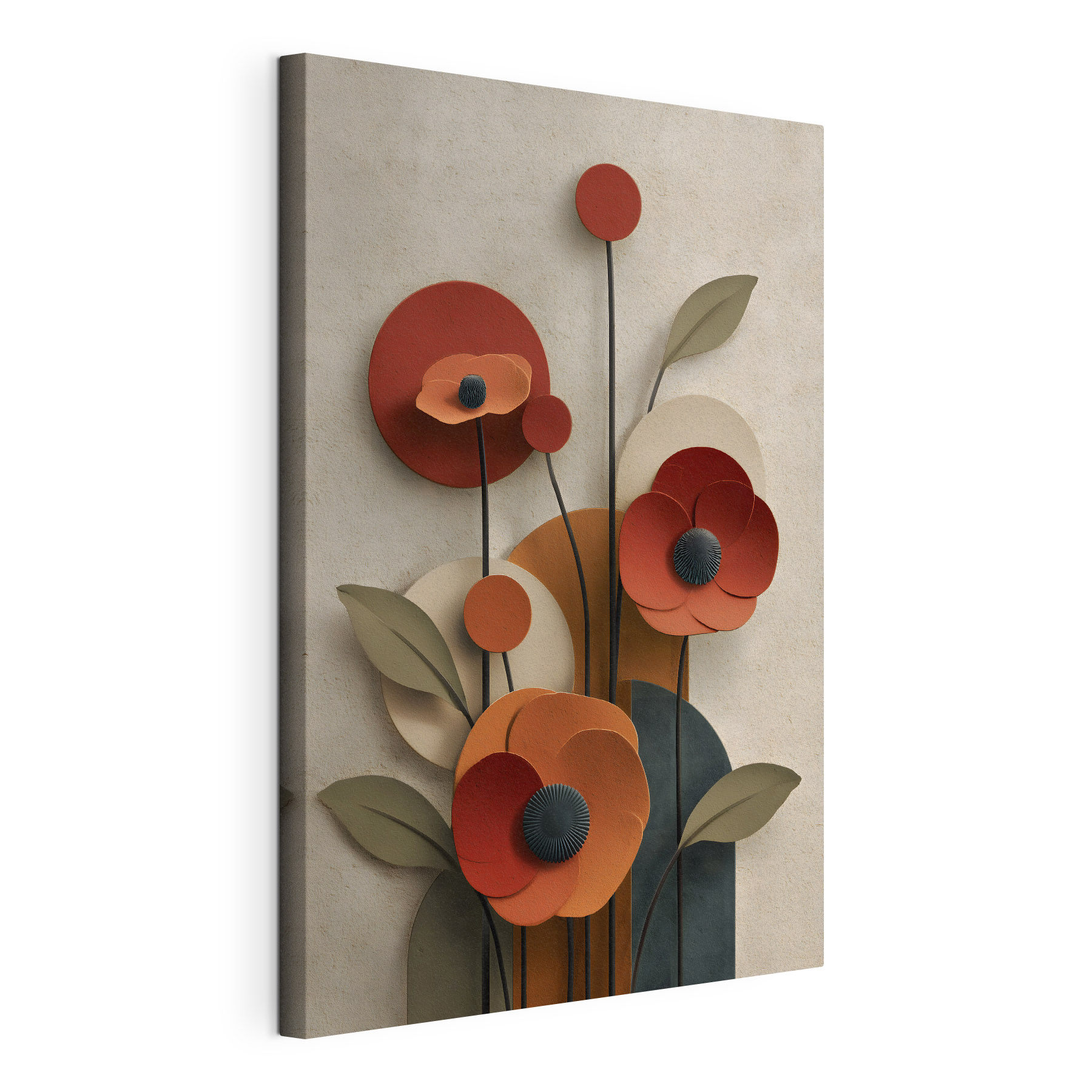 Wall art with flowers and leaves Wall art with flowers and leaves