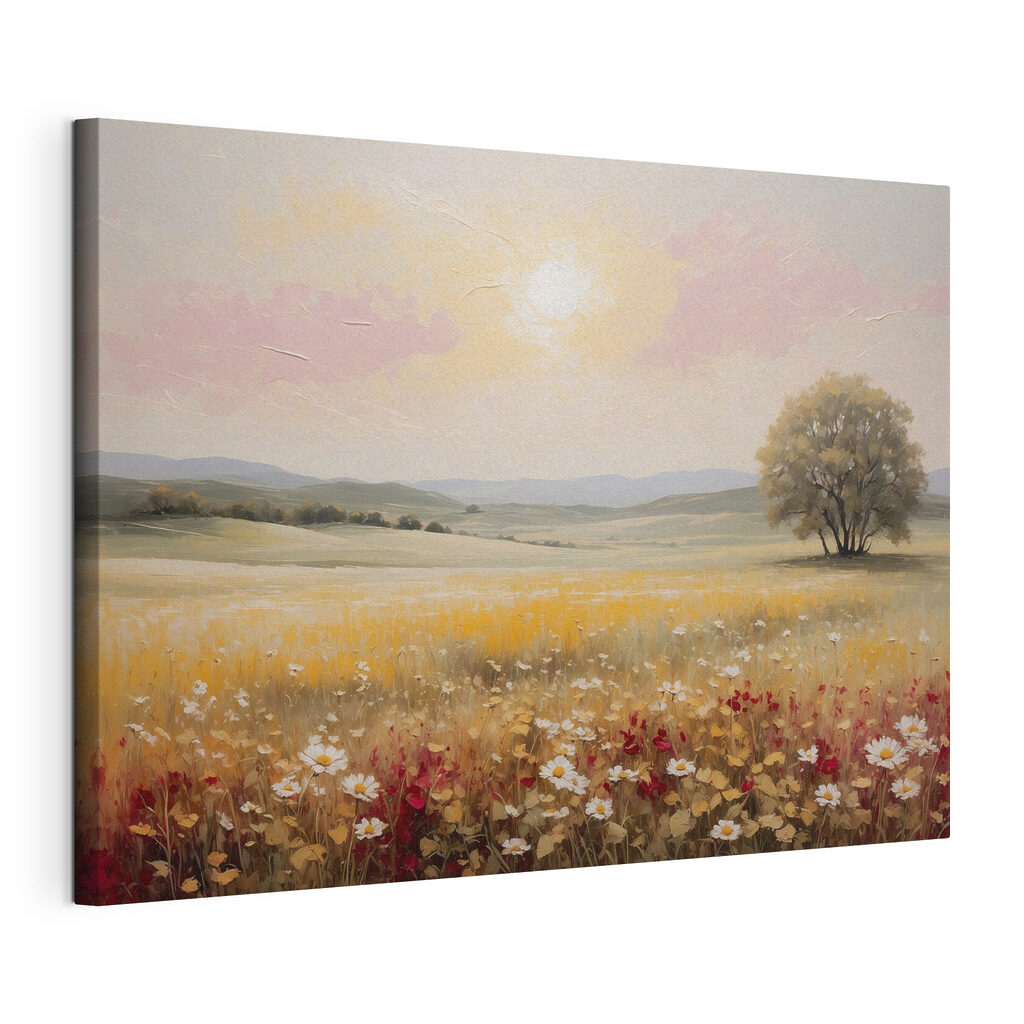 Painting of a field of flowers Painting of a field of flowers