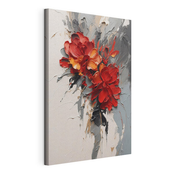 Wandbilder Wandbilder Blumenmalerei auf weißem Untergrund (Artikelnummer: s48365)